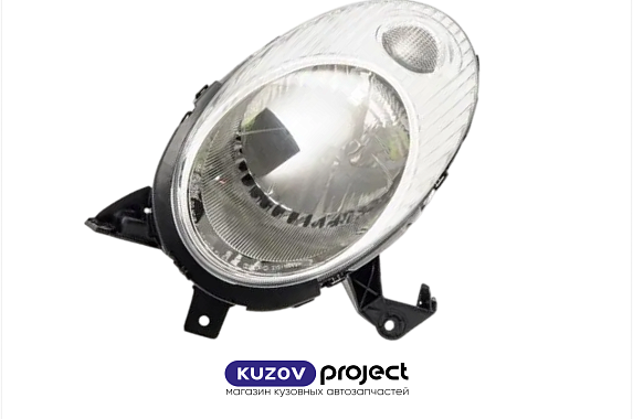 Фара левая (хром) Nissan March / Micra (K12) 2002-2007 (DEPO / Тайвань)