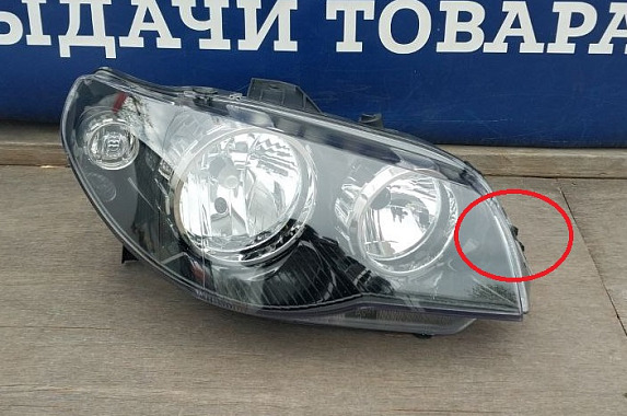Фара правая с электрическим корректором (черная) Fiat Albea 2005-2012 (Сломано крепление / TYC) Дисконт 20%