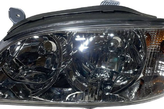 Фара левая под электрокорректор Kia Spectra 2002-2011 (Китай) Дисконт 40% (Болтается отражатель)