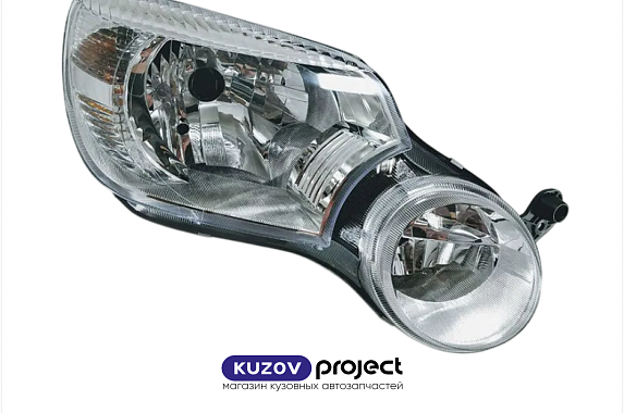 Фара правая с электрокорректором с туманкой Skoda Yeti 2009-2014 (DEPO / Тайвань)